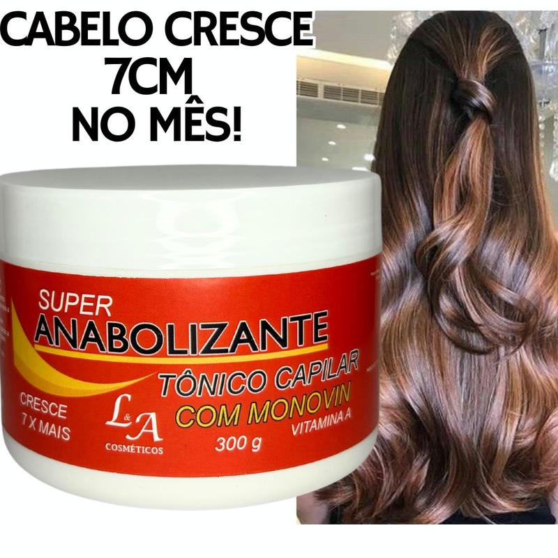 Cabelo Cresce Até 7 Cm Por Mês Anabolizante Capilar Hidratação Fortificação Creme Original