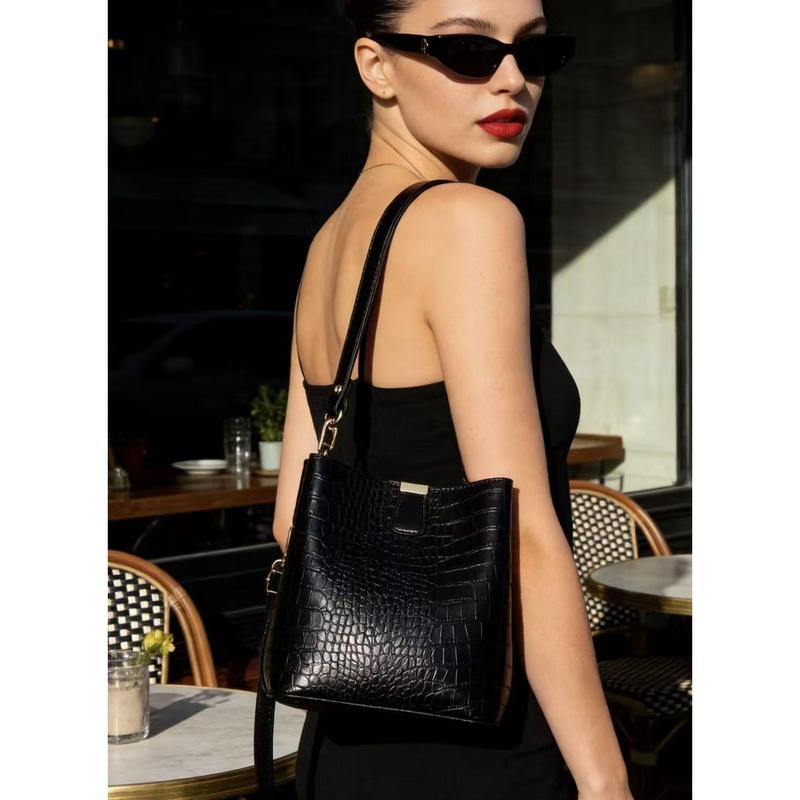 Bolsa Feminina Ombro + Transversal Couro PU Premium Estilo Chic Espaçosa Tendência 2026 B747 OF2
