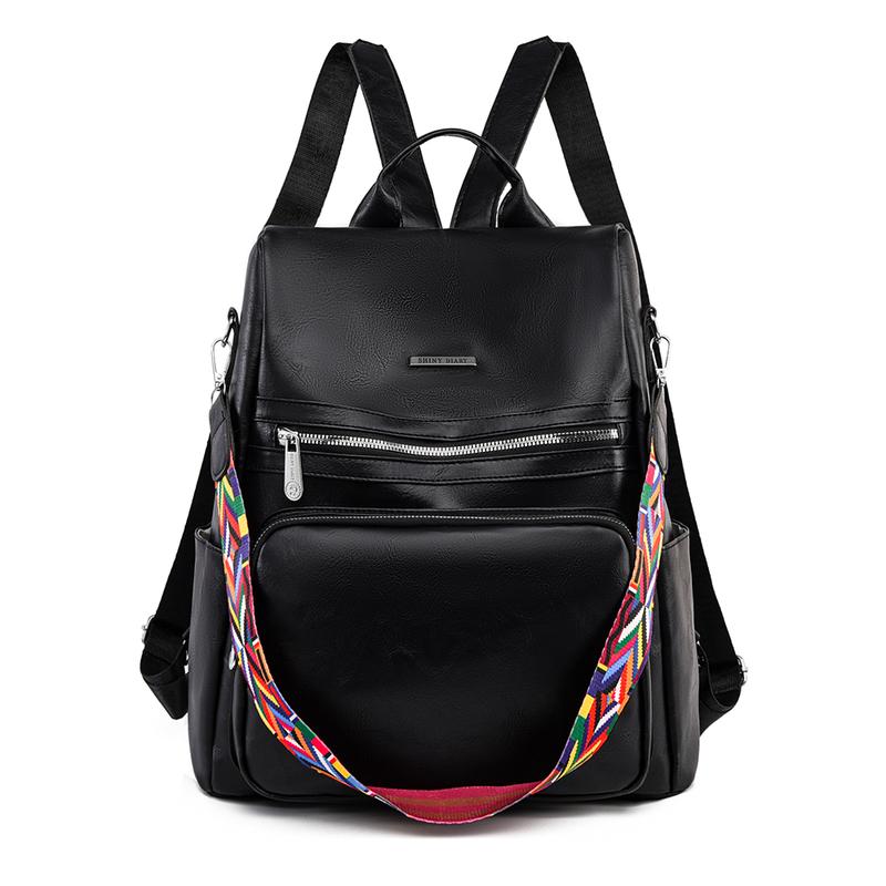 SHINY DIARY Mochila 2026 Bolsa Feminina GRANDE Escolar Trabalho Viagem Couro Sintéticos