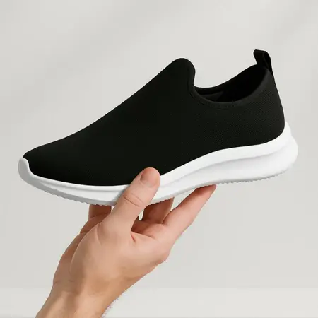 Tênis Meia Feminino Calce Fácil Botinha Ortopédico Esportivo Sneaker Slip On Casual confortável Academia
