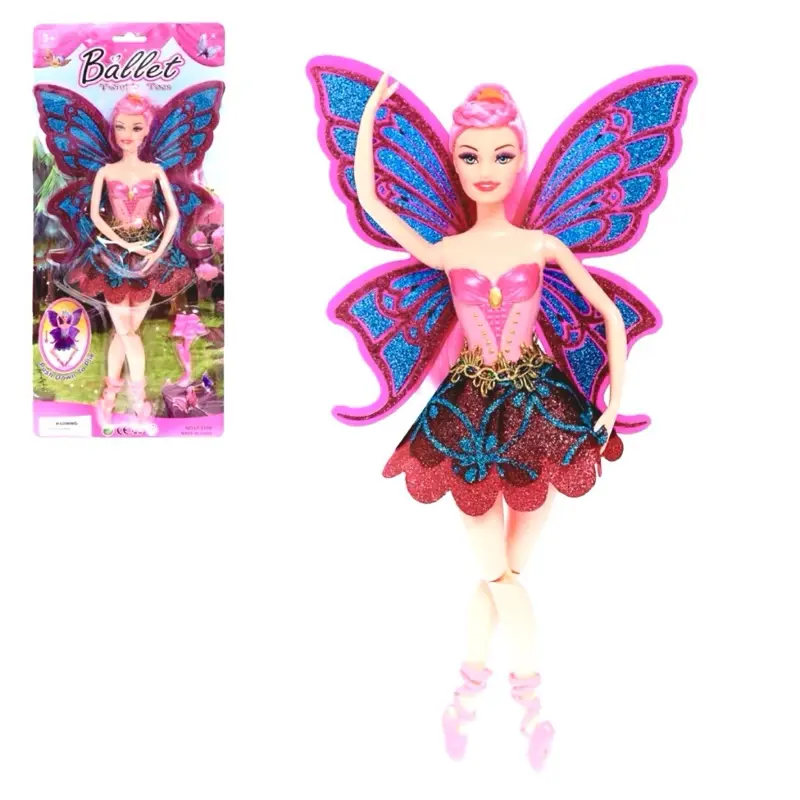 Boneca Bailarina Fada Com Asa E Acessório brinquedo infantil