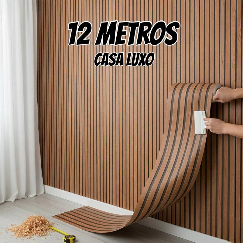 Papel de Parede Painel Ripado autocolante Diversas Cores Decoração Sala Casa Penteadeira Premium