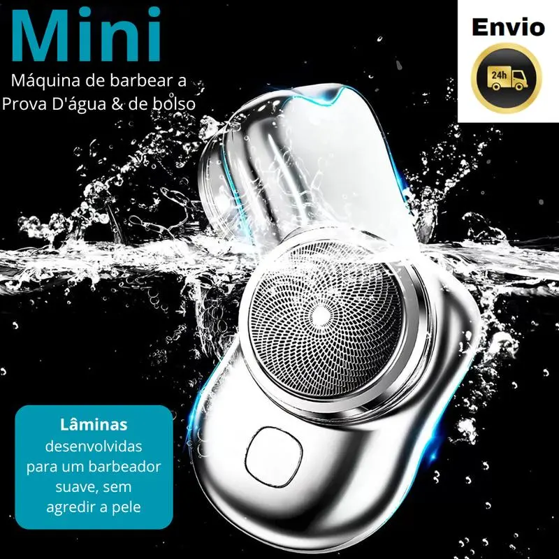 Mini Barbeador Portátil Elétrico Recarregável Prova D'água【WB】