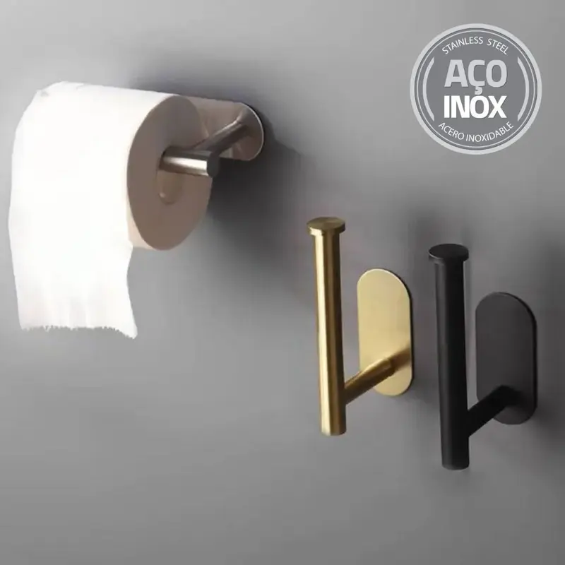Porta Rolo de Papel Higiênico em Aço Inoxidável