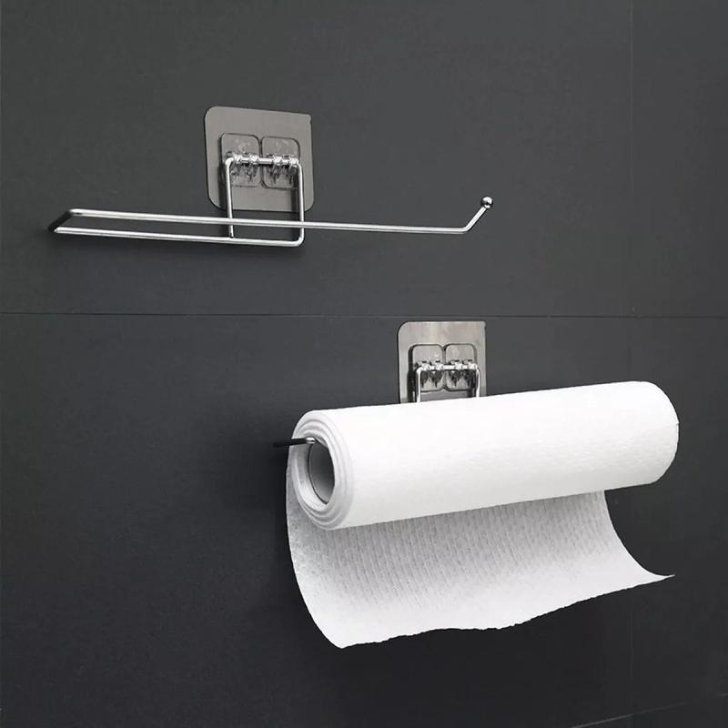 KIT2 Porta Papel Toalha e Suporte de Filme de Alumínio para Parede de Cozinha