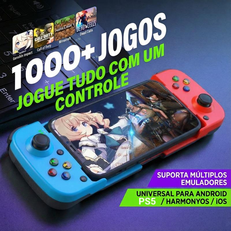 【FRETE GRATIS】Controle Gamepad Para Celular Bluetooth 5.3 Sem Fio Joystick Retro Game Sem Delay Recarregável Android/iOS/PC-HY-069