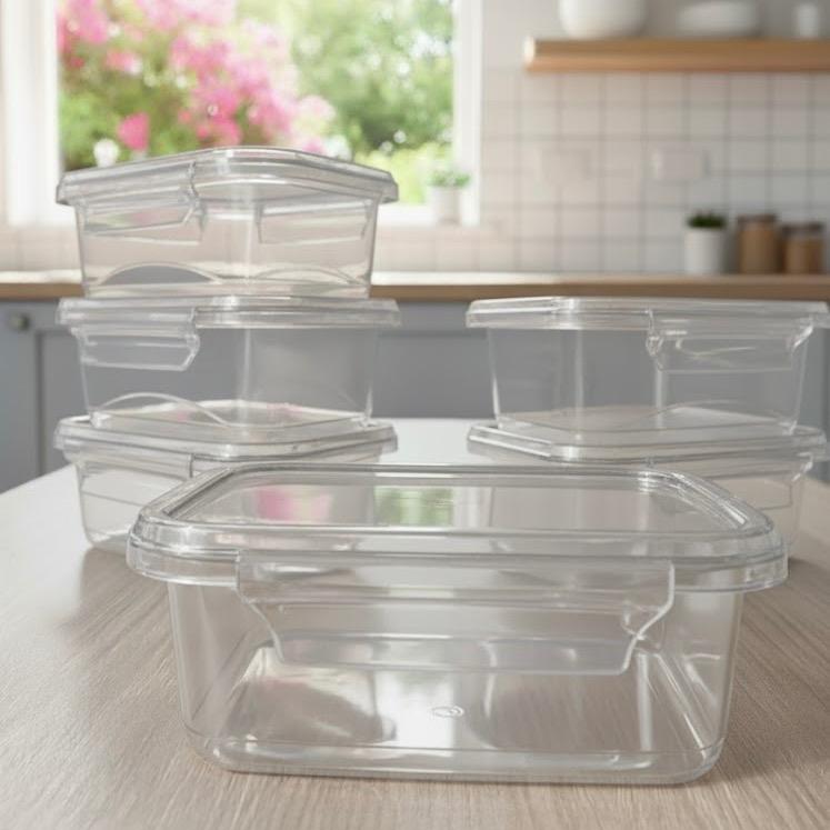 Kit Marmitas Potes 800ml com Travas Laterais Colorido BPA FREE - Alimentos organizadores de congelador Cor