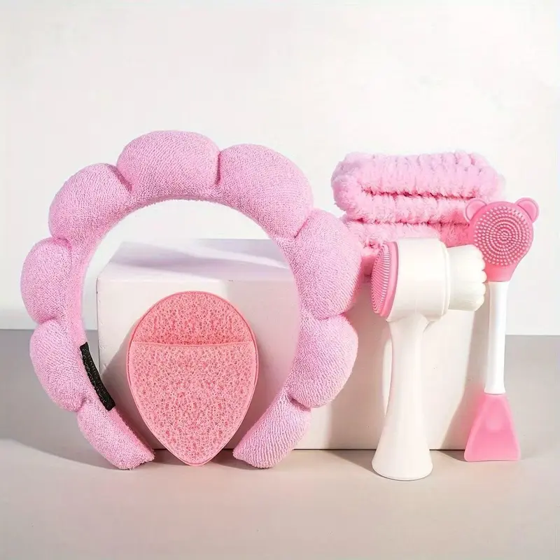 Kit Spa Facial 6 Itens Skincare Completo para Limpeza de Pele e Massagem Relaxante com 6 Itens Essenciais