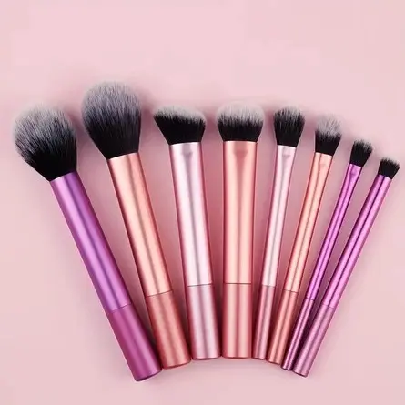 kit De Maquiagem 8 Pincéis Inclui Blush Sombra Para Os Olhos Pincel Pó Solto