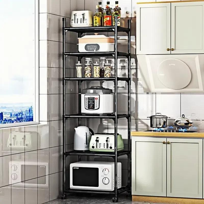 CasaTop Estante 5 Prateleiras Cozinha de Aço Multiuso Utensílios Casa Escritório Organizador