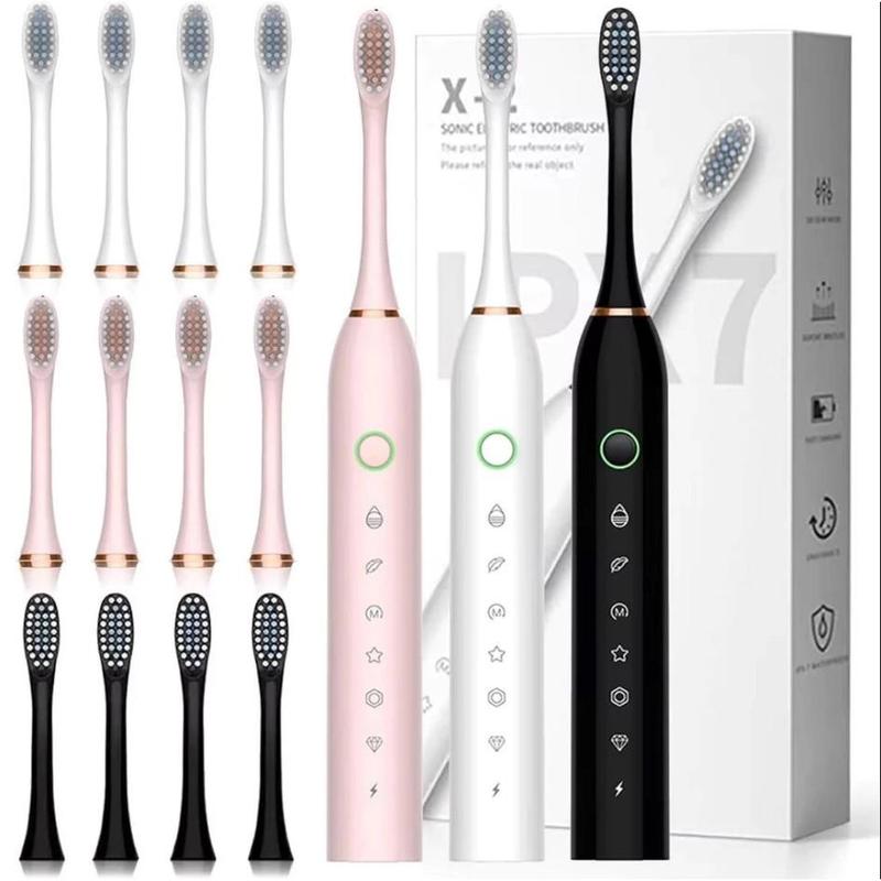 Escova de dentes elétrica recarregável Sonic IPX7 Com Cabeça Substituivel inteligente Ultrassônico À