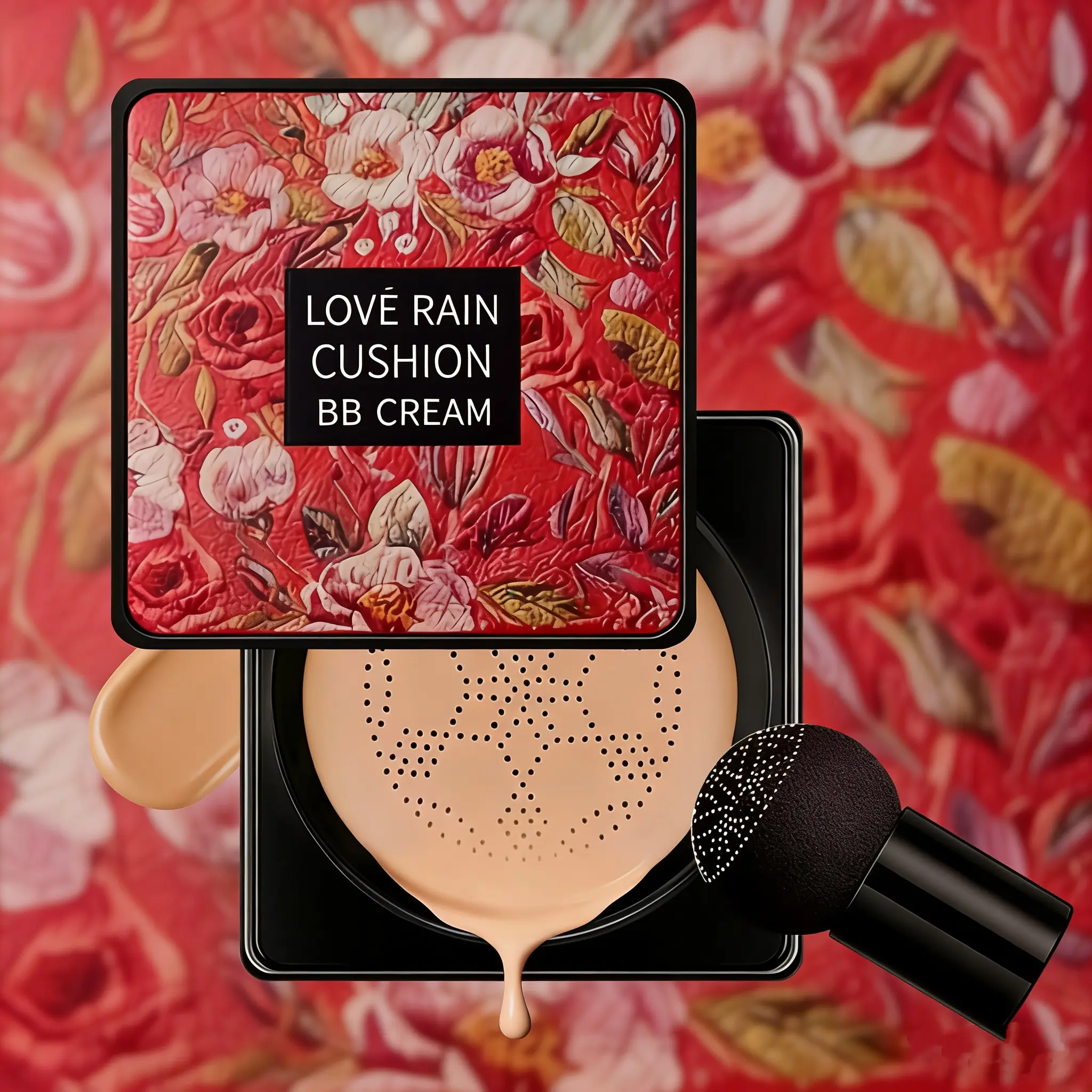 LOVE RAIN Coreano BB creme/Corretivo e base/clareamento/sensação avançada/Cabeça de cogumelo esponja